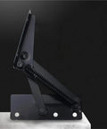 Side view of 80 Degree Spring Lift Top Hinge for Cabinets and Beds, steel construction, spring mechanism visible.
