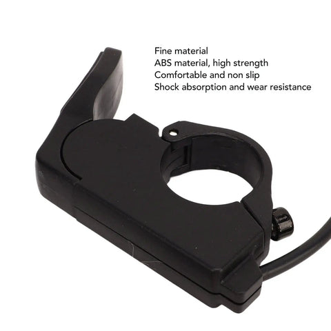 Close-up of Thumb Throttle for E Bikes and Scooters ABS Seven Eighths Inch 22mm Speed Control Quick Release Anti Slip Grip