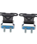 Rock Solid Tailgate Hinge Replacement Pair High Strength Steel Direct Fit OEM Specs showing left and right trunk hinges with bolts.