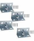 1.5 Inch Double Wide 1-Gauge Zinc Plated Steel Corner Brace 4 Pack Built Tough For Indoor And Outdoor Use Rust-Resistant Heavy-Duty