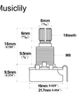 Mini Potentiometer Set For Electric Guitars And Basses A250Kx2 And B250K Linear Taper Pots Brass Shaft diagram