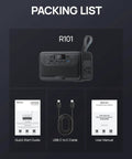 Packing list with Portable Power Station 89.6Wh LiFePO4 Battery With Solar Ready, USB-C cable, and manuals.