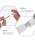 No Sweat Furniture Assembly Hardware 50 Piece Clamp Nut And Connecting Screw Kit showcased with hand holding screw for easy installation.