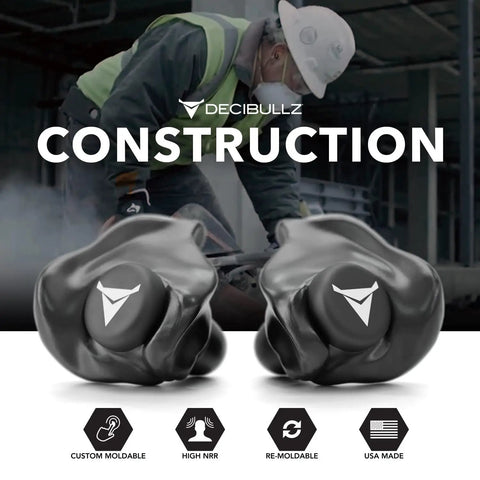 Custom Molded Earplugs With 31 DB NRR For Shooting Travel Swimming Work And Concerts Comfortable Hearing Protection Built For All Day Wear No Slip Fit In Any Weather Black