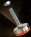 Heavy Duty 4 Pack M16X100mm Furniture Leveling Feet With Swivel Levelers And PVC Anti Slip Base For Tables Chairs Desks Shelves Machinery And More For Home Office Use And Industrial Applications threaded steel leveling foot with orange PVC base