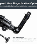 Beginner Friendly 80mm Refractor Telescope With Manual German Equatorial Mount For Moon And Planets, Easy Setup And Great Light Gathering For Craters, Planets, Stars And Nebulae. Telescope tube with 3x Barlow lens and eyepiece