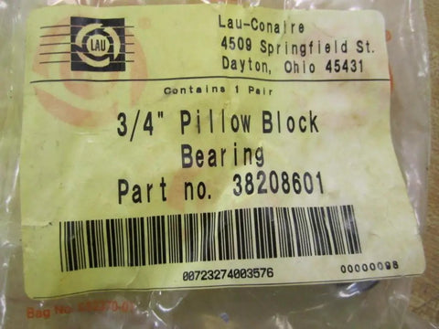 Three Quarters Inch Pillow Block Sleeve For Shaft With Dual Bearings And Rubber Spacers Included For Each Bearing Built Tough Heavy Duty Industrial Grade Mounting For Moving Parts, package label