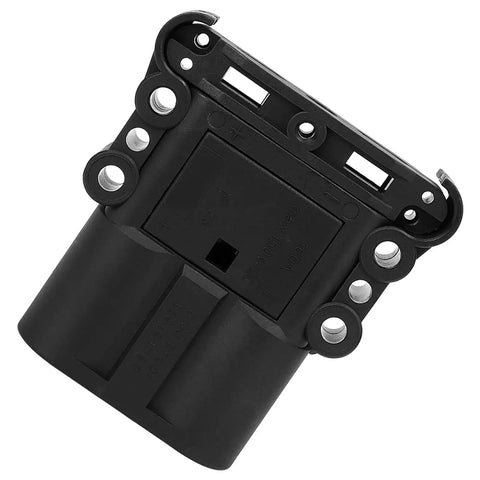 Heavy Duty Forklift Connector Electrical Wire Terminal 160 Amp DC 150 Volt male electrical charging plug side view.