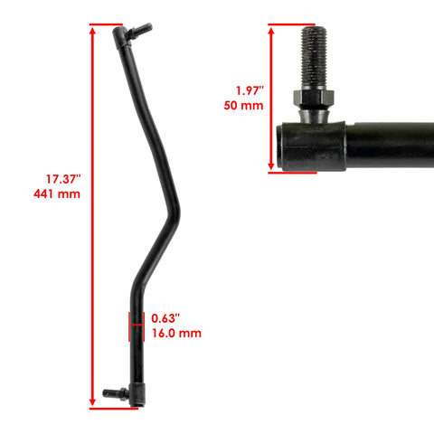 Steering Drag Link Set Left And Right For Husqvarna Lawn Tractors, Heavy Duty Replacement Drag Link Pair Compatible With 2042 LS, LGT2554, LGT2654, GTH2448 T, GTH2454 T, 2748 GLS, 2754 GLS And More, 441 mm long, 16 mm wide