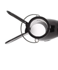 Top view of Cable Tidy Spiral Wrap Guide Tool For PC And TV Wires 25mm Black, showing cylindrical opening and plastic structure.