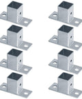Eight Pack 1 Inch Square Post Flange Base Heavy Duty Steel Bracket For Deck Railing And Fence Mounts Offers Roughneck Grade Reliability and A No Sweat Install For Every Backyard Job Site.