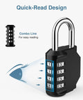 4 Digit Locker Padlock Waterproof Outdoor Lock For School Gym Sports Fences Toolboxes Gates Cabinets Hasps And More Built To Last Weather Resistant Easy To Set And Secure Lock It Down with quick-read design