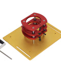 Built Different Manual Router Lift Table With Crank Handle And Heavy Duty Steel Base for precise wood trimming.