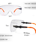 Over Eyeglasses Safety Goggles With Anti Fog Lenses And Scratch Resistant HD Clarity ANSI Z87 Approved Protective Eyewear