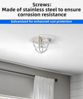 Five Pack Heavy Duty Half Or Three Quarter Inch Fire Sprinkler Head Guard Cage Protector Cover With Hella Rugged Zinc Steel Bracket installed on ceiling, showing corrosion-resistant material.