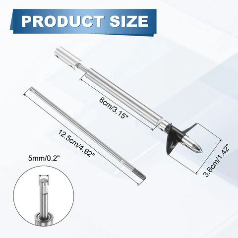 Drive Shaft Kit With Two Propellers And Coupling Joint For RC Boat DIY Assembly 12.5cm Shaft 8cm Sleeve 3.6cm Propellers diagram