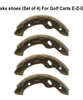Brake Shoes For EZGO Golf Cart 1997 Up Medalist Gas And 2008 Up Steel Replacement Parts 4 Pack Compatible With TXT RXV