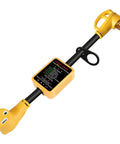 RV Surge Protector 50 Amp With 5000 Joules Surge Protection Voltage Monitor And Circuit Analyzer Easy Grip Handles, yellow, ETL listed