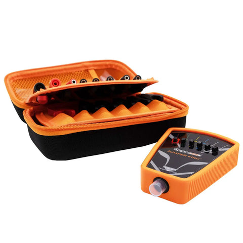 Low Voltage Fused Multi Jumper With Selector Switches For Thermostat Bypass And Quick Fix Short Cycle Prevention In 0 To 30 VAC DC Systems Includes Spade Adapters in case