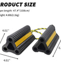 Heavy Duty Rubber Wheel Chocks With Rope For RVs Campers Travel Trailers Cars And Trucks Easy To Use Wheel Immobilizers