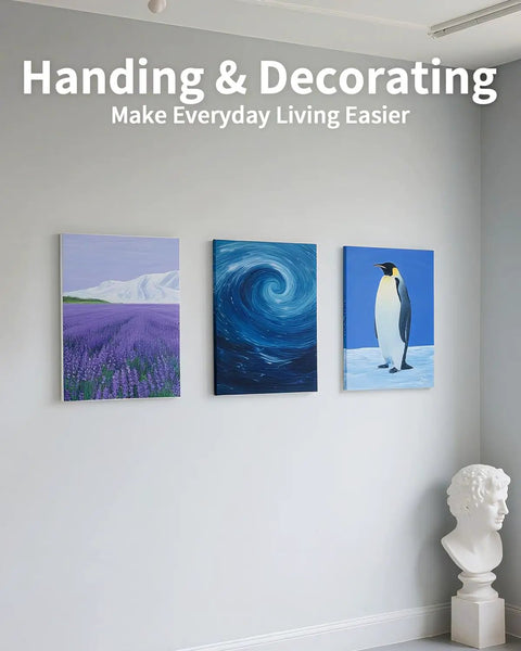 Heavy Duty Drywall Canvas Hangers And Claw Hooks Damage Free Picture Hanging Kit Secures Forty Pounds Quickly With Reinforced Steel Teeth No Drilling Required Hangs Tight Every Single Time with decorative canvas prints.