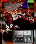 Pterosaur 3D Metal Puzzle Kit With 373 Piece Stainless Steel Mechanical Dragon For Adults Biomechanical Model STEM Build Gold Finish Collectible Gift For Builders, red metal pterosaur kit