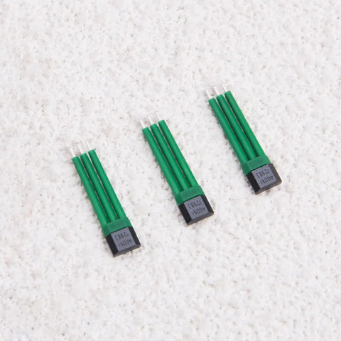 Three 4601H Bipolar Latch Hall Effect Sensors for E-Bike Motors with analog voltage output, green components on white surface.