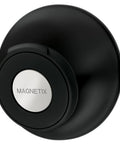 Remote Dock For Magnetix Handshower In Matte Black With Wall Bracket Or Waterproof Adhesive, front view