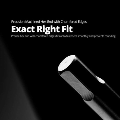 Precision machined hex end of the Sliding T-Handle Hex Wrench Set With Mechanic's Tray, 8-Piece, Three Ends For Tight Quarters