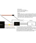 Wiring diagram for Beefy 48V Underwater Thruster for RC Boats and ROVs, showing connections for battery, receiver, and motor.