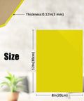 Front view: yellow acrylic sheet, 8x12in (20x30cm), 3mm thick for laser cutting