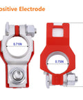 Rock Solid Battery Terminal Connectors Positive post, 0.71in diameter, metal and plastic, top post design, reliable automotive upgrade.
