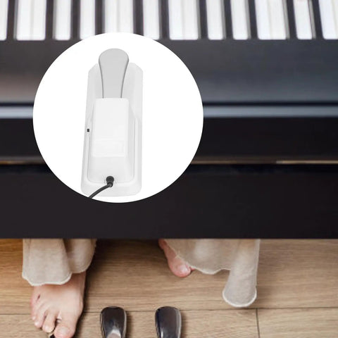 Universal Keyboard Sustain Pedal With 1/4 Inch Input Plug And Anti Slip Rubber Bottom for Digital Pianos, Electronic Keyboards, MIDI