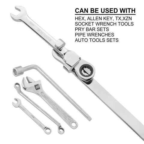 Heavy Duty Steel Wrench Extender Bar 15 Inches Long For Extra Leverage And Torque Adapter Extension Wrench For Pros And DIY Handymen