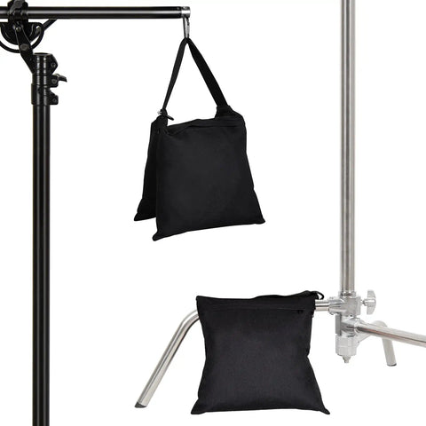 4 Pack Sandbags For Lighting Stands And Photo Gear Heavy Duty Backdrop Tripod Canopy Umbrella Base And Outdoor Setup with clips