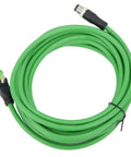 Industrial Cat6 RJ45 Ethernet Patch Cord 5m IP67 Tough 24 AWG Cable for Factory Automation and Control Cabinets High Speed Data Link for Machinery and Industrial Equipment Rugged Built For The Shop Floor Industrial Grade Performance, green cable coil