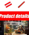 Premium Transparent Acrylic Piano Hinges For Aquarium Lids Self Adhesive Continuous Folding Hardware 12 Inch displayed with an aquarium.