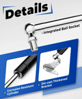 ARANA gas strut with integrated ball socket and die-cast bracket