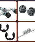 Transfer Case Shifter Control Lever Kit With 2 Clips And Shift Linkage Bushings For Dodge Ram 1500 2500 3500 4500 5500 2005 To 2012 Heavy Duty OEM Replacement Ready To Install, clips and bushings
