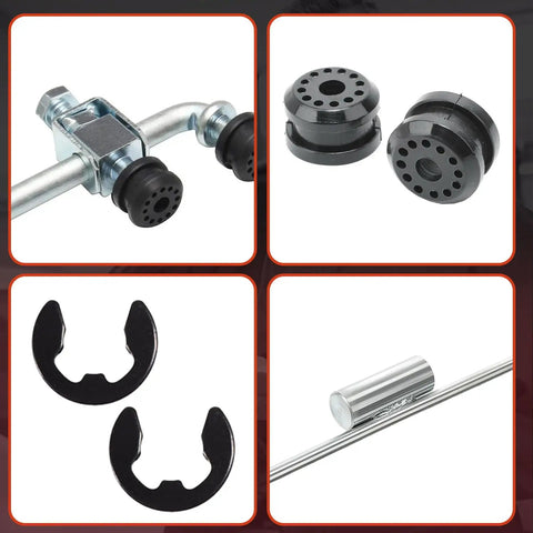 Transfer Case Shifter Control Lever Kit With 2 Clips And Shift Linkage Bushings For Dodge Ram 1500 2500 3500 4500 5500 2005 To 2012 Heavy Duty OEM Replacement Ready To Install, clips and bushings
