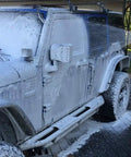 50 Touchless One Step Car Wash Detergent Concentrate 32 Oz With Heavy Degreasing Power And Traffic Film Remover Biodegradable Auto Foam Cleaner For Cars Trucks And Tractors No Brushing Required foaming on a Jeep during touchless wash