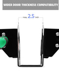 Close-up of One Piece Patented Door Installation Tool Kit showing max 2.5 inch door thickness compatibility with black green finish.