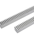 Beefy Steel Gear Rack for Precise Linear Motion, Heavy Duty 0.5M to 2M Lengths, Straight Teeth Drive Rack 10x10, steel material close-up