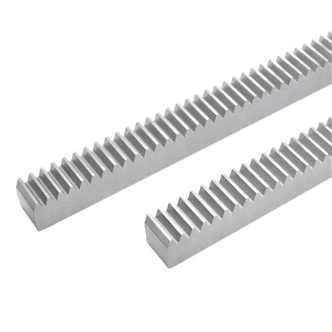 Beefy Steel Gear Rack for Precise Linear Motion, Heavy Duty 0.5M to 2M Lengths, Straight Teeth Drive Rack 10x10, steel material close-up