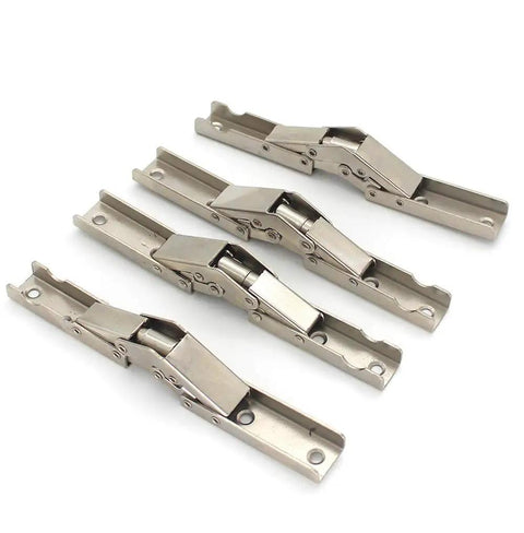 Four 90 Degree Folding Door And Shelf Hinge With Hidden Bracket Table Holder Heavy Duty Steel Built Tough Rust Proof