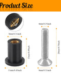 Dimensions of 12 Pairs M4 Rubber Well Nuts Neoprene Expansion Brass Nuts with Stainless Steel Pozi Screws for Canoe Boat Kayak