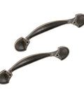 Antique Bronze Cabinet Pulls Set Of 4 Arch Style Kitchen Cabinet Handles For Closets Drawers Cupboards Wardrobes With Screws 116x22mm 4.57x0.87 Inch 76mm Hole Spacing M4x25mm Screws Zinc Alloy Durable Hardware