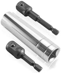 Crank Handle Adapter For Coleman Fleetwood Pop Up Campers With Three Eighth Inch Socket Drill Attachment, Chrome and Black Parts
