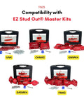 Battle Tested Thin Nuts For 8Mm Stud Extraction, Pack Of 25, tools compatible with EZ Stud Out® Master Kits for easy access.