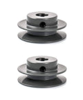 Single Groove Web Sheave 2-1/2 Inch Outer Diameter 5/8 Inch Bore V Belt Sheave For V-Belt Pulley Two Pack Built Tough From Cast Iron